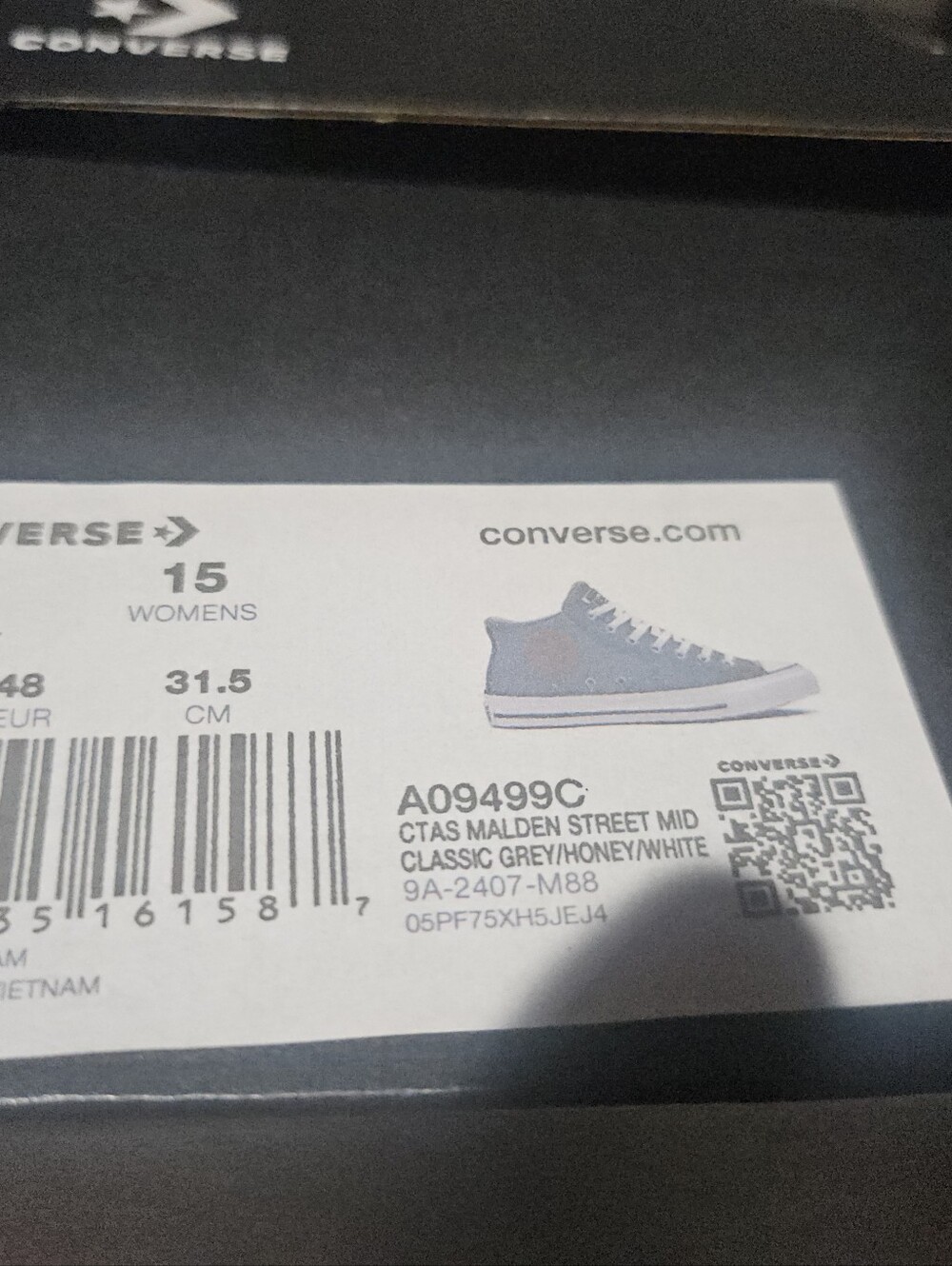 Converse Gray Canvas Low-Top Sneakers with Tan Patch - Picture 8 of 8